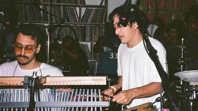 Shigeto performs in the Freak Press Ball ensemble in 2024